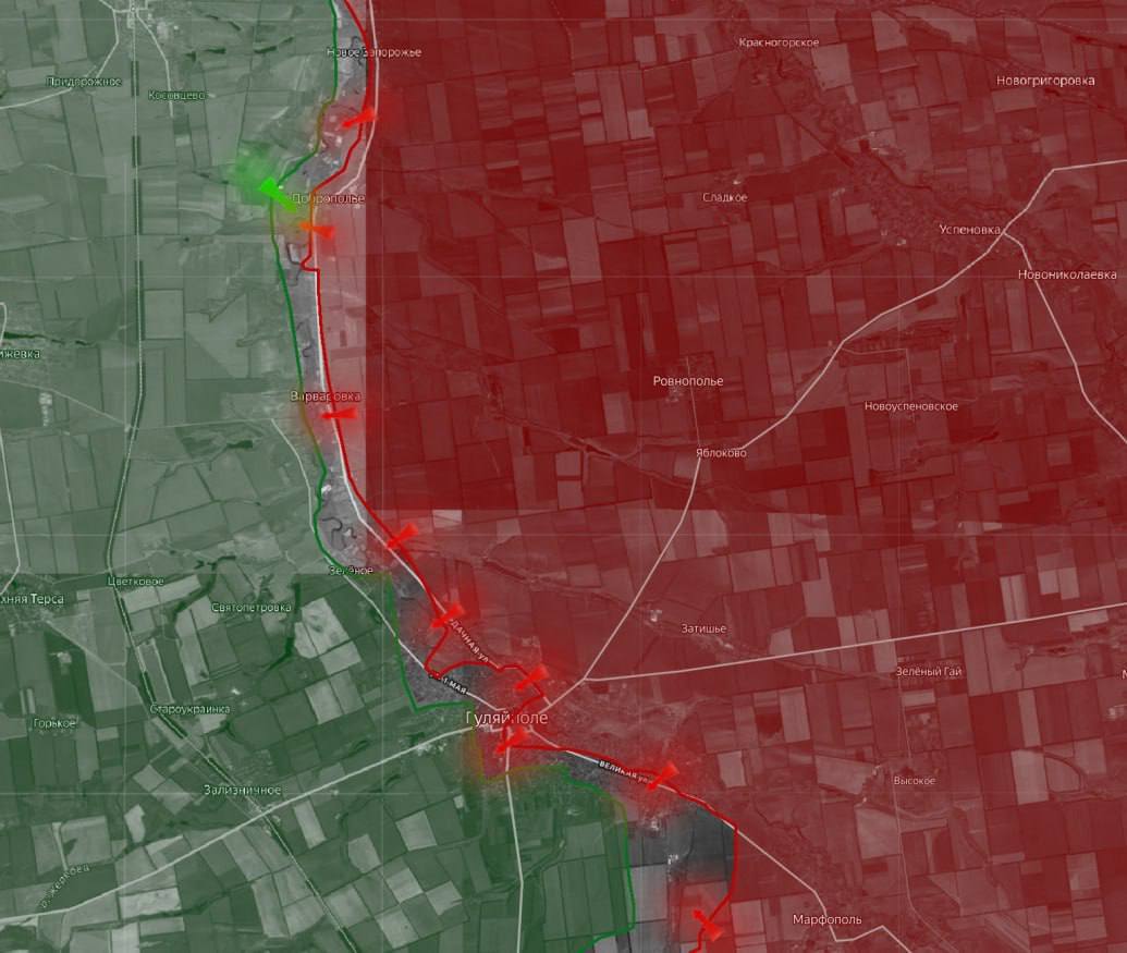 «На Днепропетровском направлении продолжаются бои за Гуляйполе