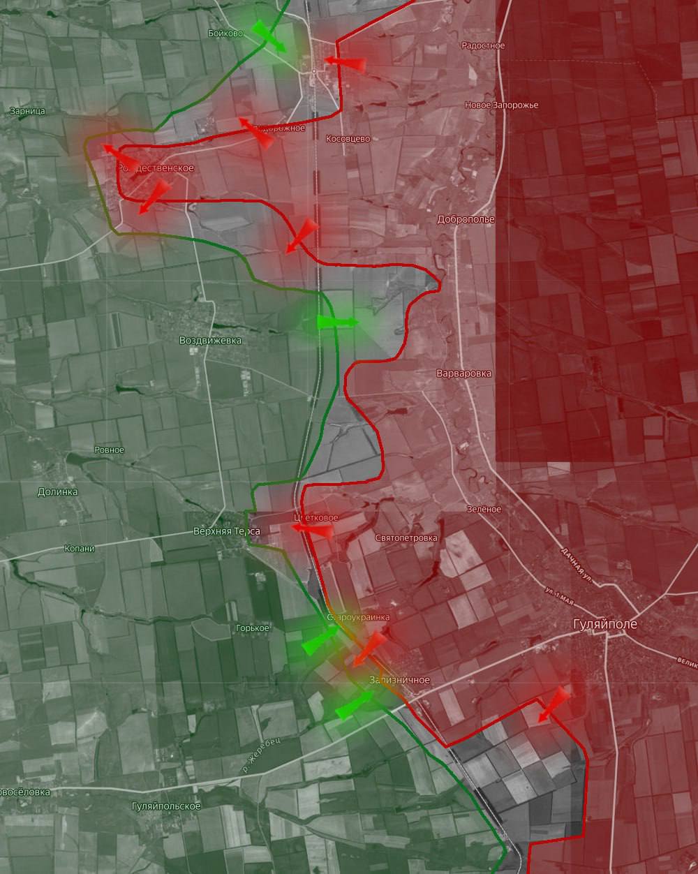 «На Днепропетровском направлении российские подразделения атакуют в сторону Воздвиженки