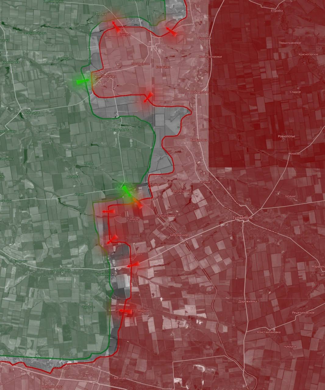 «На Днепропетровском направлении ВС РФ ведут наступательные действия в районах н.п. Воздвижевка, Верхняя Терса, Гуляйпольское, Чаривное