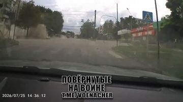 Момент прилёта в Никополе Днепропетровской области